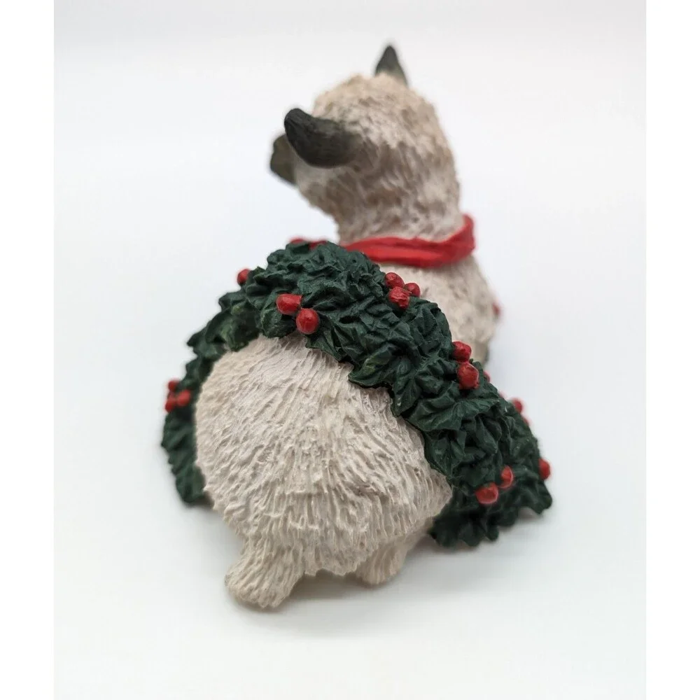 Silver Deer Tom Rubel Christmas Animal Figurine Lamb Wreath Holiday Winter